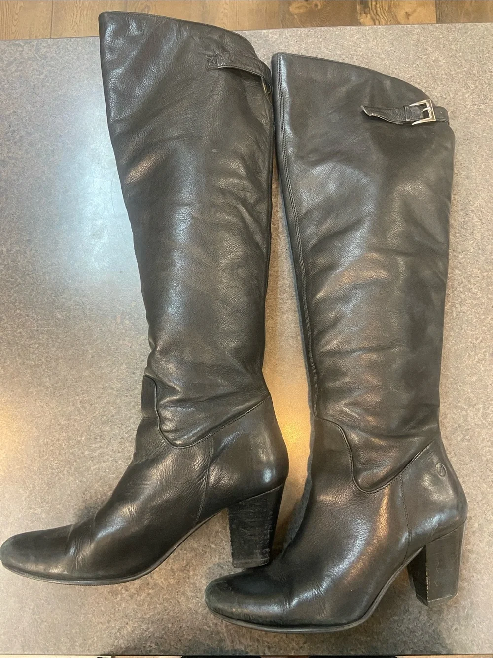 Born Black Over-the-Knee Leather Boots